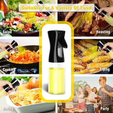 Suihkepullo öljylle 200 ml Musta