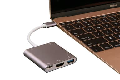 USB-C-moniporttisovitin USB:lle, USB-C (USB PD), 4K HDMI -yhteensopiva