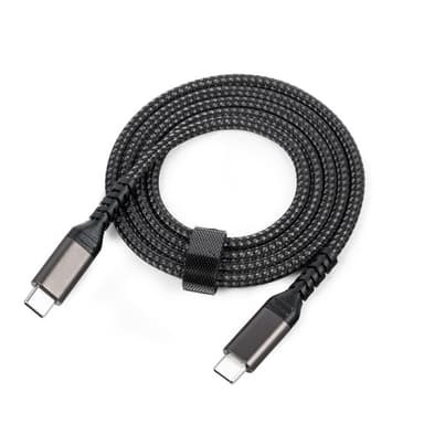 USB-C-USB-C-kaapeli 5A/20V PD 100W Musta 2 m