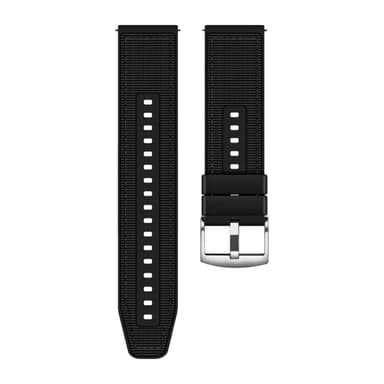 Silikoniranneke korvaa Huawei kello GT4 46mm Garmin/Samsung Musta