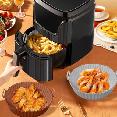 Air Fryer Silikoni Bowl Ruskea 3.6-7.2 l
