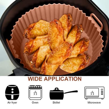 Air Fryer Silikoni Bowl Ruskea 3.6-7.2 l