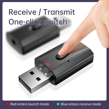 4-in-1 Bluetooth-lähetin/vastaanotin Musta