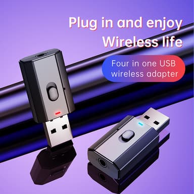 4-in-1 Bluetooth-lähetin/vastaanotin Musta
