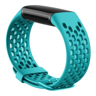 Fitbit Charge 5 ranneke urheilullinen silikoni 3-pakkaus turkoosi / koralli / valkoinen