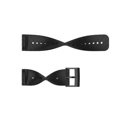 Suunto 7/9/9 Baro/D5 silikoniranneke Musta