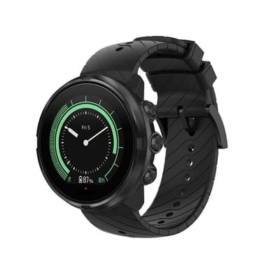 Suunto 7/9/9 Baro/D5 silikoniranneke Musta