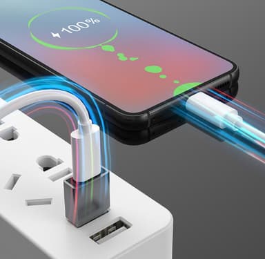 USB-A (uros) - USB-C (naaras) sovitin Musta