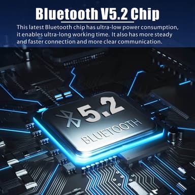 Moottoripyöräkypäräkuuloke Bluetooth 5.2 Musta