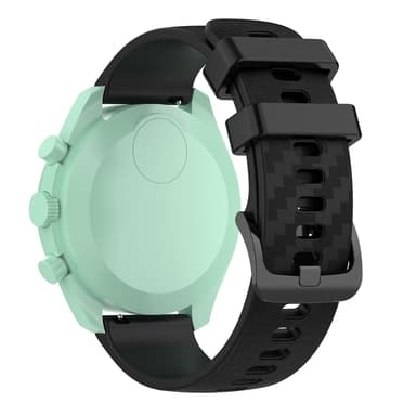 Kellon ranneke 20 mm Omega/Huawei/Samsung Galaxy Watch silikoni Musta