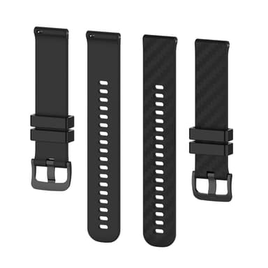 Kellon ranneke 20 mm Omega/Huawei/Samsung Galaxy Watch silikoni Musta