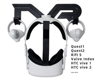 VR-seinäkiinnitystelineen koukku Oculus Quest 1/2:lle/Rifts Black
