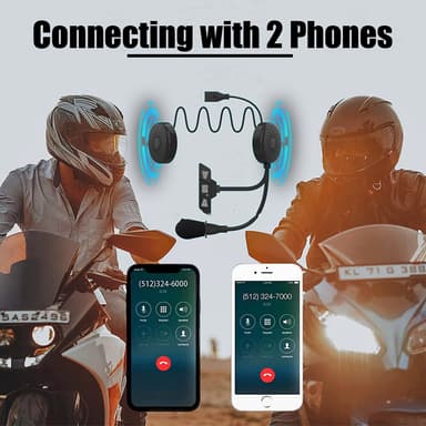 Moottoripyöräkypäräkuuloke Bluetooth 5.2 Musta