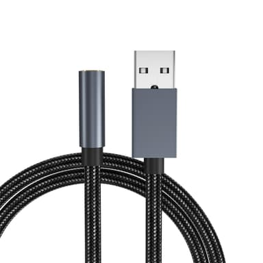 USB - 3,5 mm (naaras) audiosovitin Harmaa