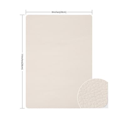 Litchi tekstuurin itseliimautuvat korjauspaikat sohvalle 3 lakanat 20x28 cm Beige
