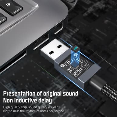 USB - 3,5 mm (naaras) audiosovitin Harmaa