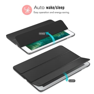Smart Cover Case iPad Air 1/iPad Air 2/New iPad 9.7"" suojakotelo Musta