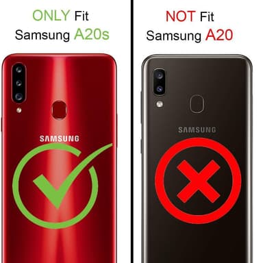 Läpinäkyvä puhelinkuori, joka on yhteensopiva Samsung Galaxy A20S:n kanssa