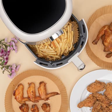 Air Fryer kertakäyttöpaperi rasvakeittimiin 20 cm 100 kpl Luonto