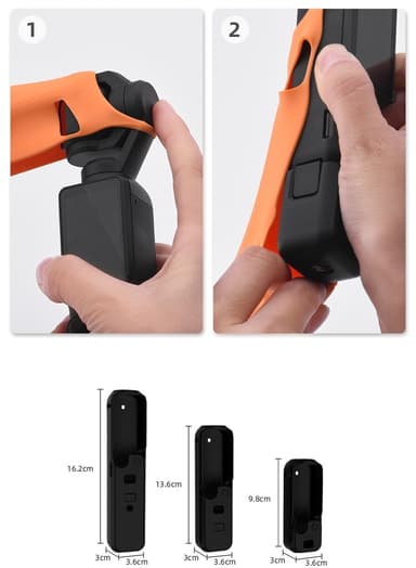 Silikoninen suojakotelo DJI Osmo Pocket 3:lle 9.8x3.6x3 cm