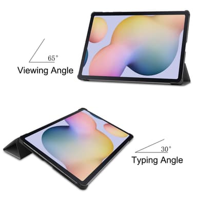 Samsung Galaxy Tab S7 Plus / FE / Lite kolminkertainen kotelo PU-nahkaa / PC:n harmaa