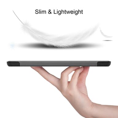 Samsung Galaxy Tab S7 Plus / FE / Lite kolminkertainen kotelo PU-nahkaa / PC:n harmaa