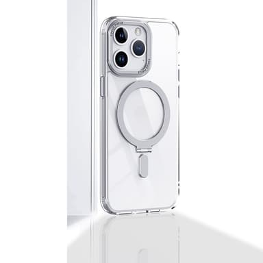 Magneettinen suojakotelo, jossa näkymätön jalusta Yhteensopiva iPhonen kanssa Hopea iPhone 14 Pro