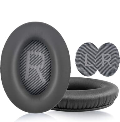 Korvatyynyt Bose QC35 I/II, QC25, QC15, QC 2 AE 2, AE 2i, AE 2w, SoundTrue, SoundLink Tummanharmaa