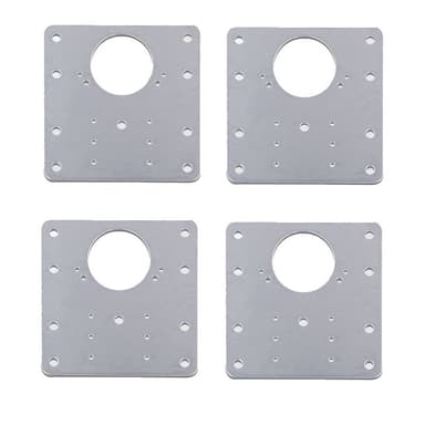 Korjauslevy saranoituihin huonekaluihin 9x9 cm ruostumaton teräs 4-pakkaus