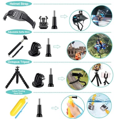 Lisävarustesarja GoPro Heroon - 50 osaa