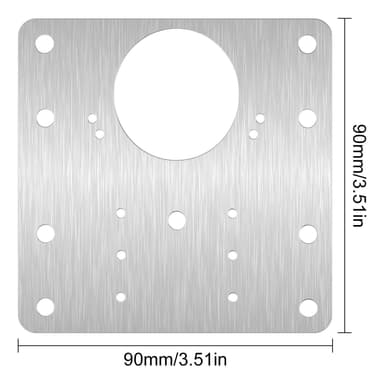 Korjauslevy saranoituihin huonekaluihin 9x9 cm ruostumaton teräs 2-pakkaus