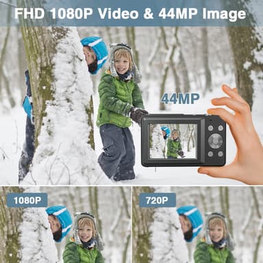 Digikamera 44MP 1080P 16X digitaalinen zoom Musta