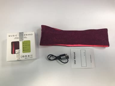 Pääpanta Bluetooth-kuulokkeilla ja mikrofonilla Punainen
