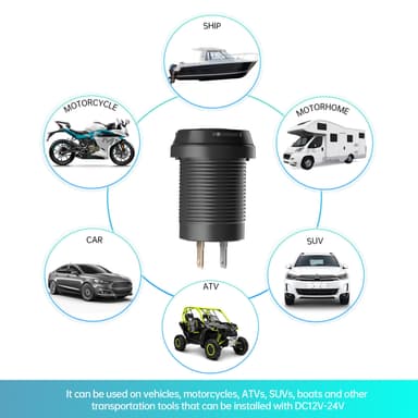 Autolaturi 12V/24V QC3.0 suojakuorella Musta