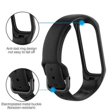 Samsung Galaxy Fit 2 SM-R220 kellorannekoru TPE musta
