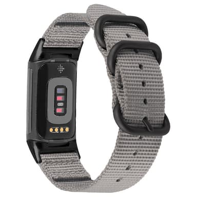 Nylon kellon hihnan vaihto Fitbit Charge 5:lle Harmaa