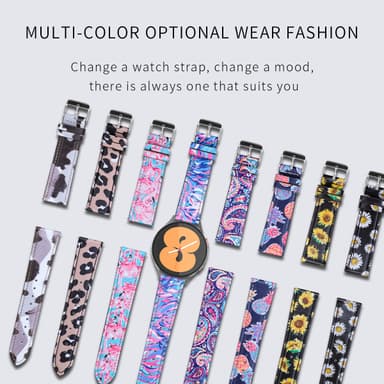 Kellon hihna Samsung Galaxy Watch Active1 / 2 Gen Leopard Patternille