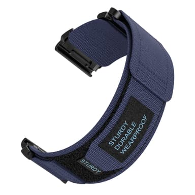Tarranauhallinen nylon urheiluhihna Garmin wtach Sininen 22 mm