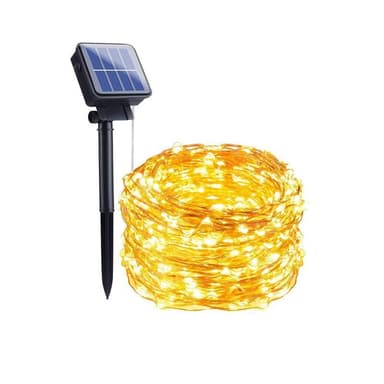 LED-valolenkki aurinkokennolla 10 metriä 2-pakkaus