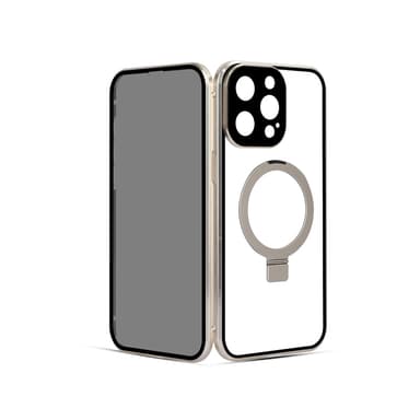 Magneettinen suojakotelo jalustalla iPhonelle Samppanja iPhone 15