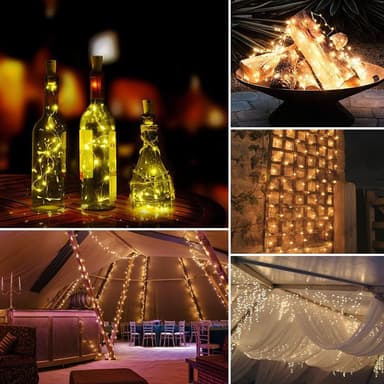 LED-valolenkki aurinkokennolla 10 metriä 2-pakkaus
