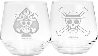 ABYStyle One Piece lasit (2 kpl, Luffy & Ace)