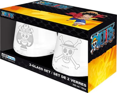 ABYStyle One Piece lasit (2 kpl, Luffy & Ace)