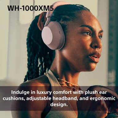 Sony WH-1000XM5 langattomat around-ear kuulokkeet (savuinen pinkki)