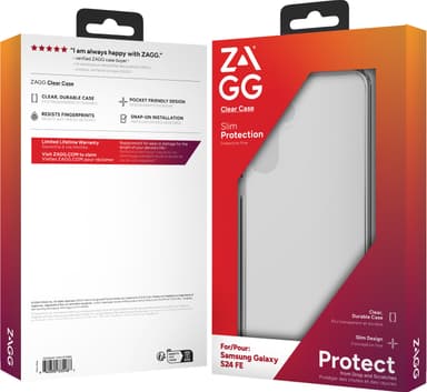 Zagg Samsung Galaxy S24 FE läpinäkyvä suojakuori