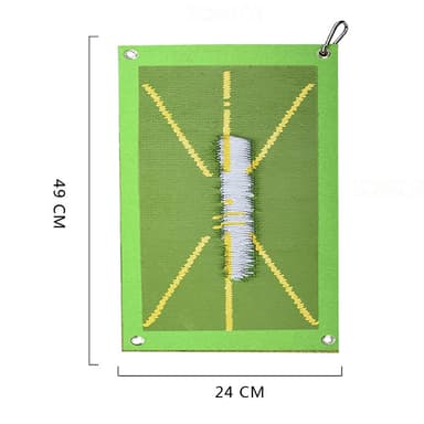 Golfharjoitusmatto swingin tunnistukseen naulalla, pallolla, karabiinilla 25x50 cm