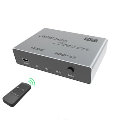 HDMI-kytkin 8K 2x1 kaukosäätimellä