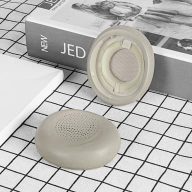 Korvapehmusteet Jabra Elite 45h/Evolve2 65:lle, pehmeälle muistivaahtomuoville ja proteiininahkaisille korvatyynyille Kulta