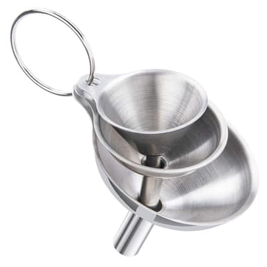 Suppilo ruostumaton teräs, 3 kpl