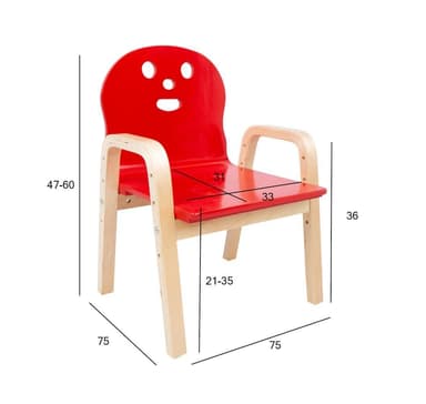 Lasten tuoli HAPPY punainen